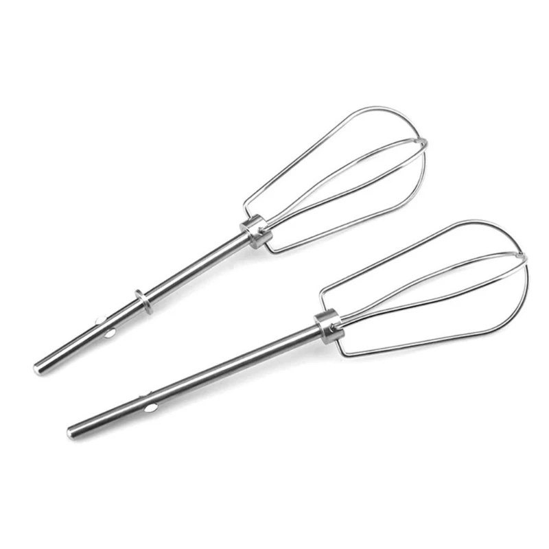 Set of 2 Electric Food Mixer Heads Handheld Eggs Beater Heads Stainless Steel Eggs Mixer Accessories Beater Part cooking