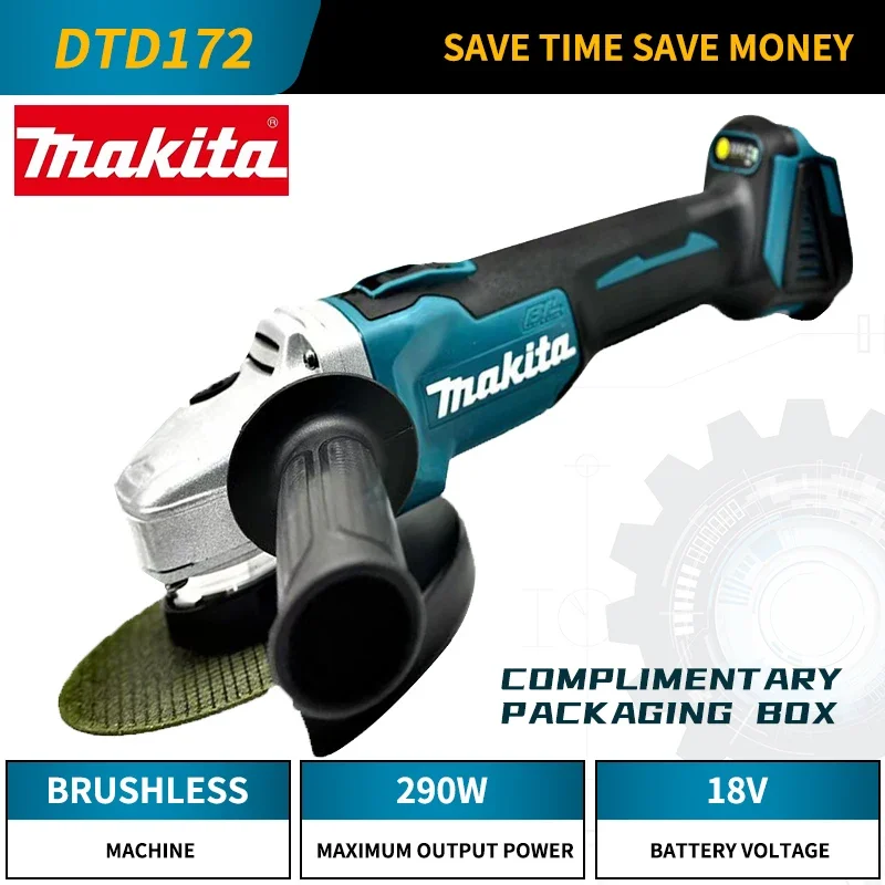 

Makita 125/100mm DGA404 Variable speed brushless electric Angle grinder Woodworking grinding tools Electric tools 18V wireless