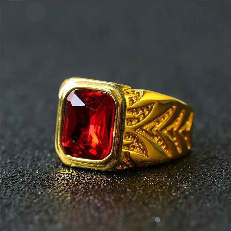 Square Cubic Zirconia Ring Women Men Vintage Gold Color Rings Bride Wedding Party Jewelry Gifts crystal rings,zircon rings,stone rings,fashion rings,gold rings,wedding rings,fashion ring,finger rings,metal rings