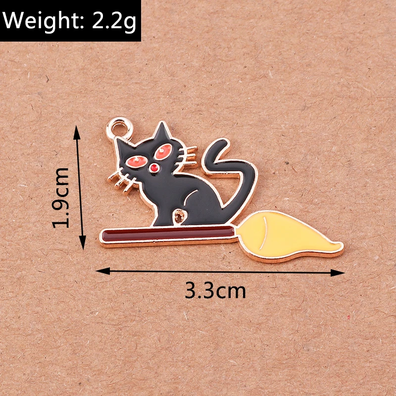 10 stücke niedlichen Emaille Schloss Charms Halloween Anhänger für Schmuck Herstellung Halskette Ohrringe DIY Halloween Geschenke Zubehör – Detail 39