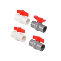 1/2"~2" Thread Inside Diameter 20/25/32/40/50mmPVC Ball Valve Connector Water Supply Pipe Fittings Equal Connectors Plastic 2