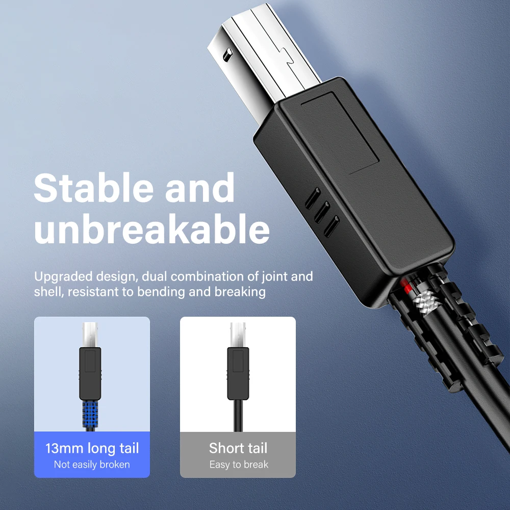 รูปสินค้า สาย USB ความเร็วสูง รองรับเครื่องพิมพ์และอุปกรณ์อิเล็กทรอนิกส์