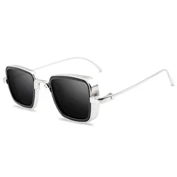 Vintage Steampunk Square Sunglasses - Unisex Brand Designer Colorful Summer Shades (As the picture)