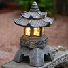 Outdoor Solar Lights, Chinese Zen Stone Pagoda Pieces, Garden Landscape Lights, Small Palace Lights, B & B Decorative Lights 5