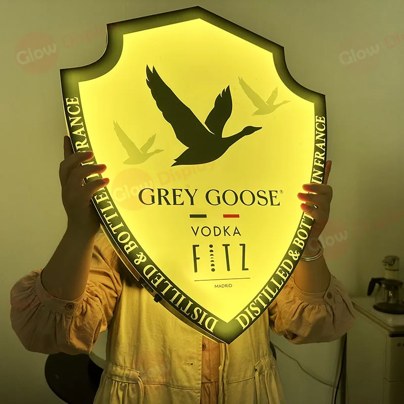 GREY GOOSE LED VIP Marquee Message Light Box rechargeable with for Event