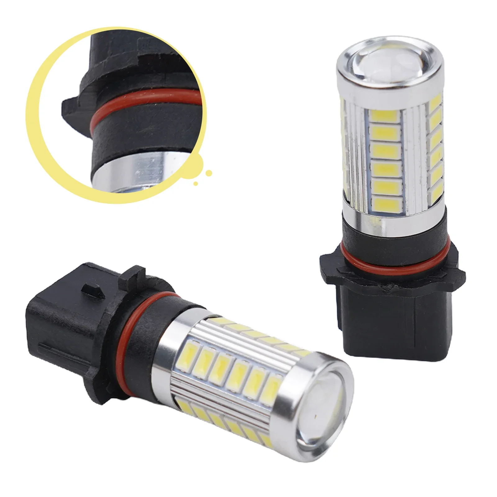 Car LED Light P13W White LED Bulb Fog Daytime Running Light DRL For A4 B8 For Mazda Car Modification Fog Lights Headlight 2x