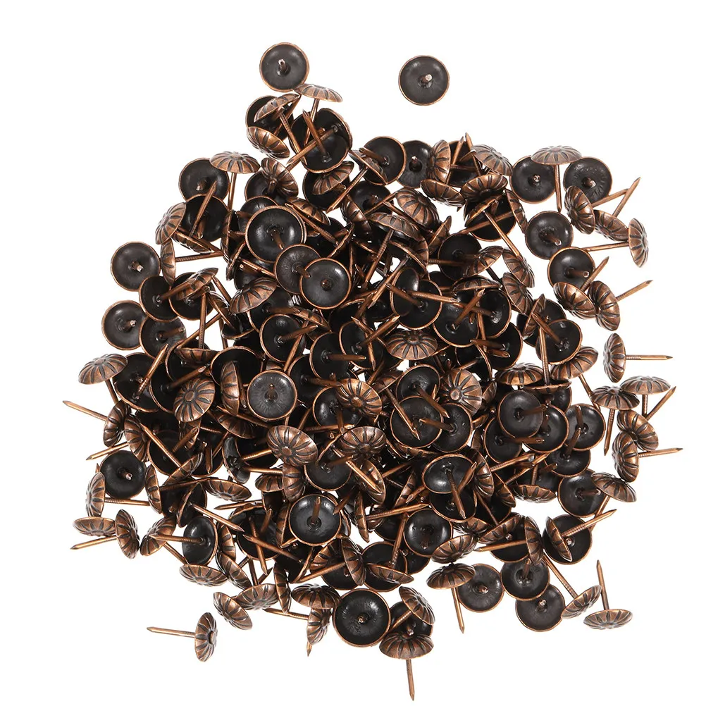 200개 가구 장 못, 철제 빈티지 장식 못, 소파 헤드보드 카펫 DIY 가구 공예용 압정