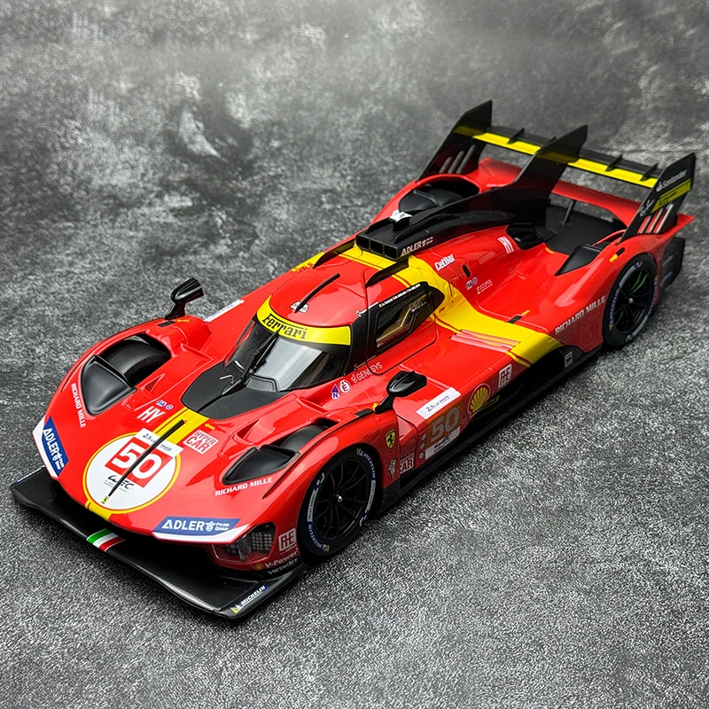 Bburago 1:18 Per Ferrari 499P 24H Le Mans Racing Alloy Car Model #51 Die Cast Vehicles Toys Diecast Voiture Gift Birthday