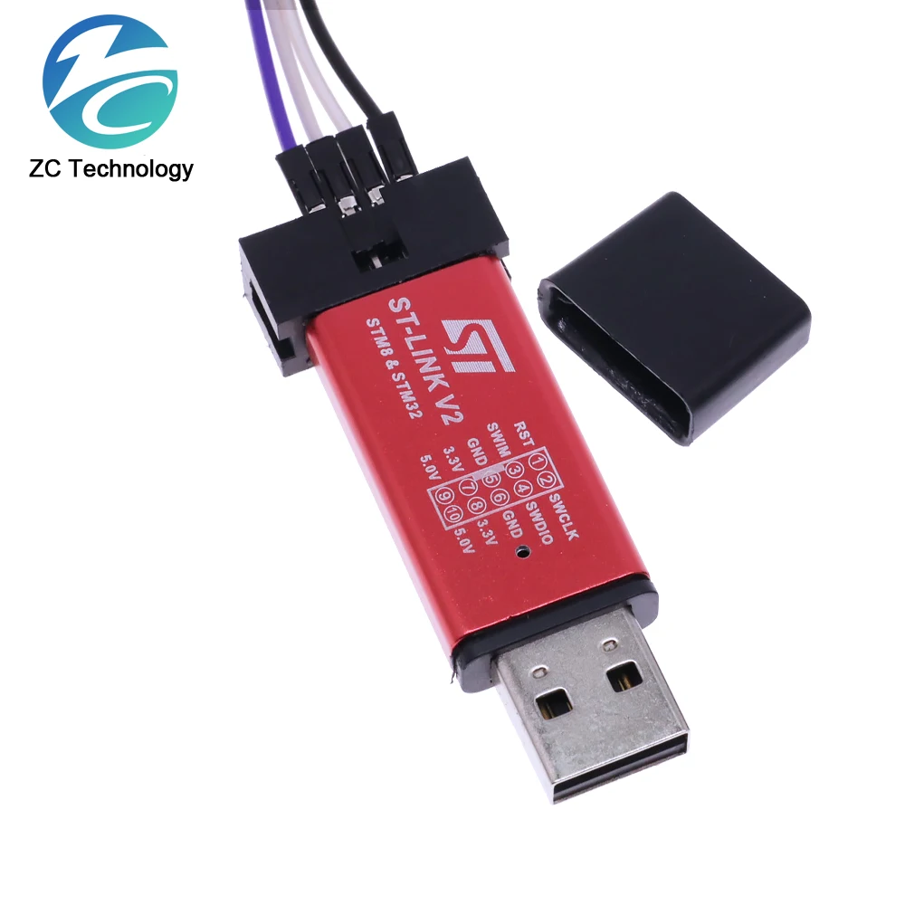 ST-Link V2 stlink mini STM8 STM32 ST LINK Programming Simulator Download With Cover