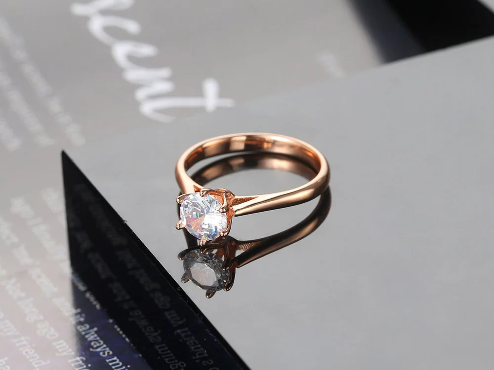 New Crystal Wedding Rings for Women Shiny Cubic Zirconia Women's Ring Engagement Promise Ring Gifts Fashion Jewelry KCR033 R064 – Detail 6