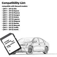 for Renault Megane Clio Laguna Car Navigation Carminal Live 11.45 Sat Nav Part 8201756572 SD Card Update Europe 2025 Maps 8GB - Image 2