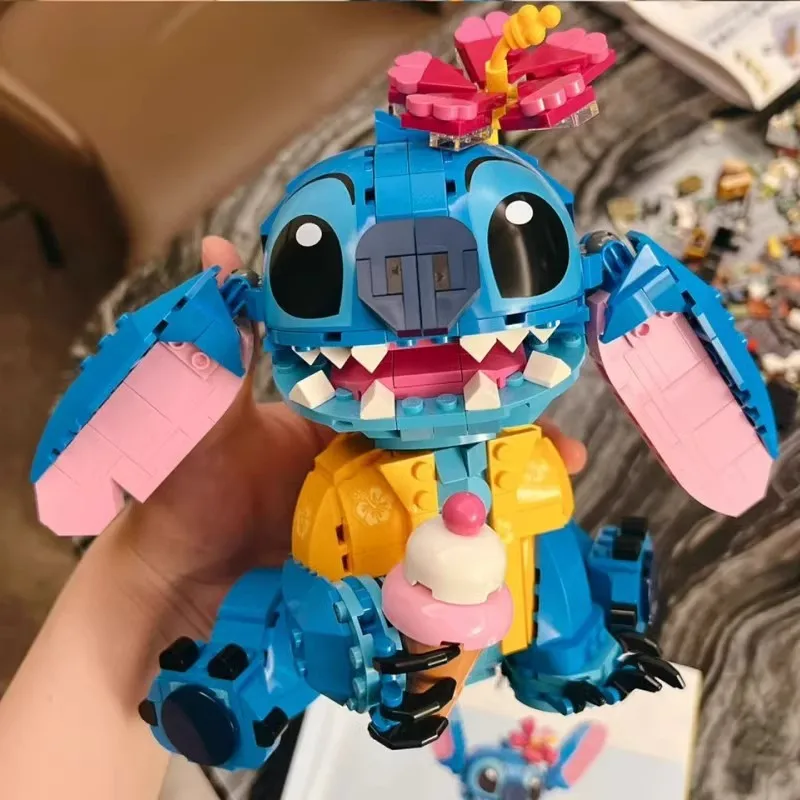 Kawaii Disney Stitch Building Blocks Compatible Assembly Gift Toy for Boy and Girl Birthday Christmas