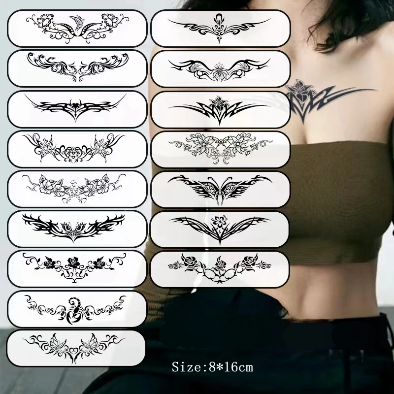 12 Semi-permanente Tattoos Für Erwachsene – Wasserdicht, Hält 1-2 Wochen, Für Bauch & Taille, Einfache Anwendung