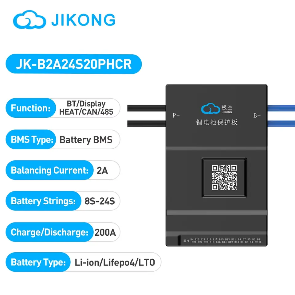JIKONG JKBMS Smart Active BMS 8S-24S Li-ion/ Lifepo4/ LTO 0.4A-2A Battery Balance Management System 80A 100A 120A 150A 200A 300A image 21