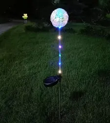 Solar LED Dandelion Decorative Garden Lights - Waterproof Outdoor Landscape Lighting for Lawn, Yard, Pathway, and Plants (Color)