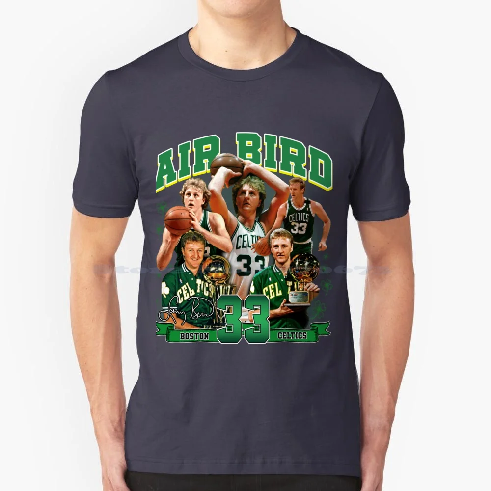 Larry Bird Larry Legend Air Bird Basketball Signature Vintage Retro 12 T Shirt 100% Cotone Tee Peter Lavine Basketball Derrick