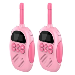 2 Pcs Kids Walkie Talkies Portable Handheld Parent-Child Talk Educational Interactive Toys Children's Talkie,Pink