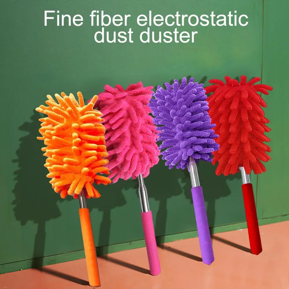 Replaceable Head Duster Microfiber Chenille Duster with Retractable Stainless Steel Pole for Home Office Car for Desktops cleaning duster telescopic duster brush retractable duster microfiber duster brush telescopic dust brush microfiber dust brush telescopic dust remover