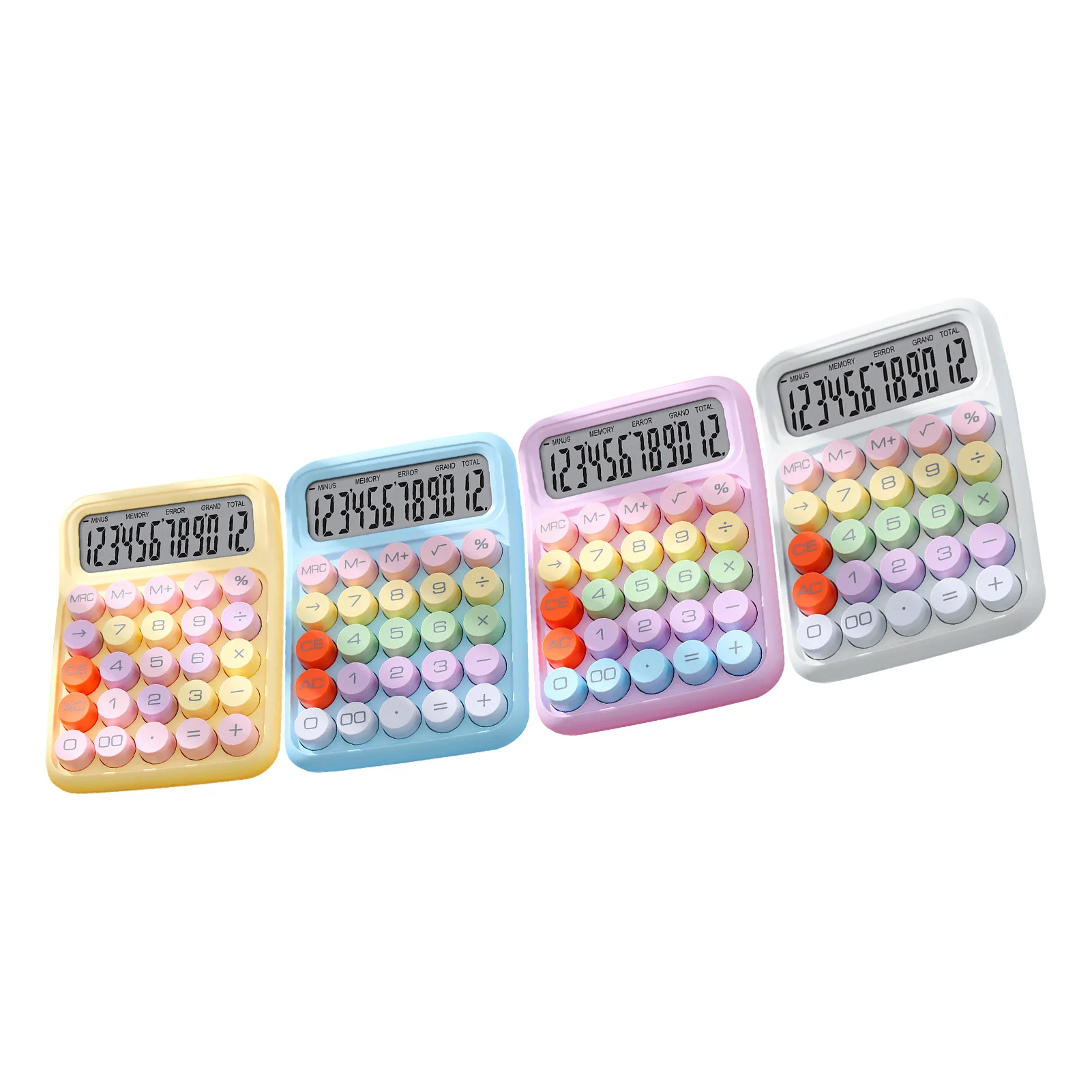 【신제품】다채로운 계산기 다채로운 계산기 기계식 키보드 계산기 가정 학교용 전자 데스크탑 계산기