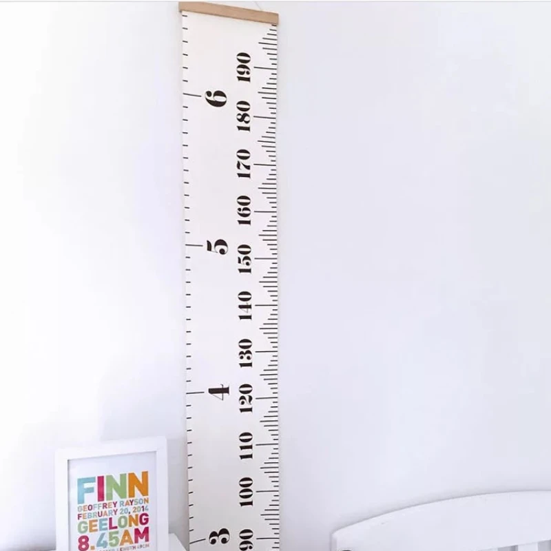 INS Black White Color Simple Style Children\'s Room Decoration Painting Height Ruler Wall Hanging Photography Props Accessories