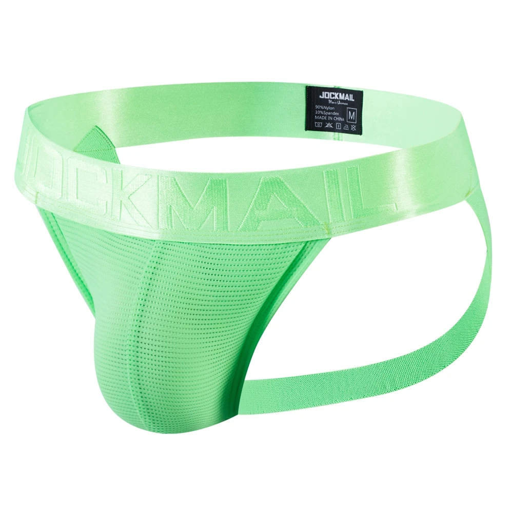 Men's Sexy Nylon Jockstrap Thongs - Fast-Drying Bikini Briefs
