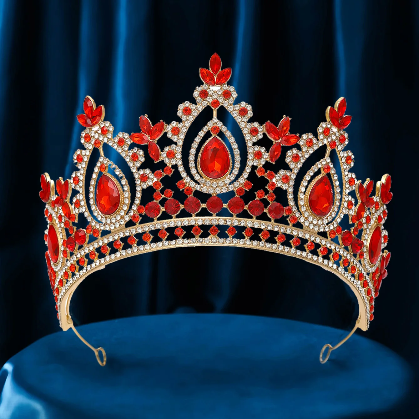 FRCOLOR Couronne De Mariage Cristal Royal Pour Femme Élégante Avec Base