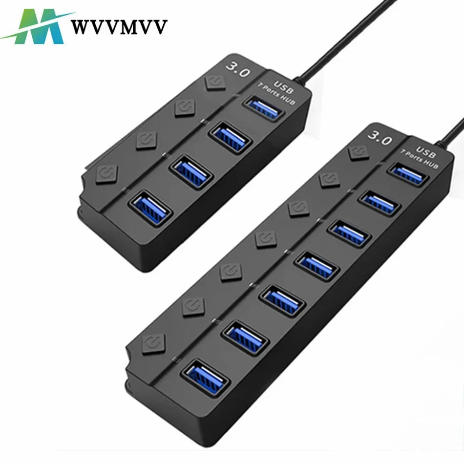 Hub Usb 4/7 Con Espansione Multipla A 3.0 Porte Con Adattatore Di Alimentazione Switch Hub Usb 3.0 Hub Usb 3.0 2.0 Splitter Multi Usb Per Pc Portatile