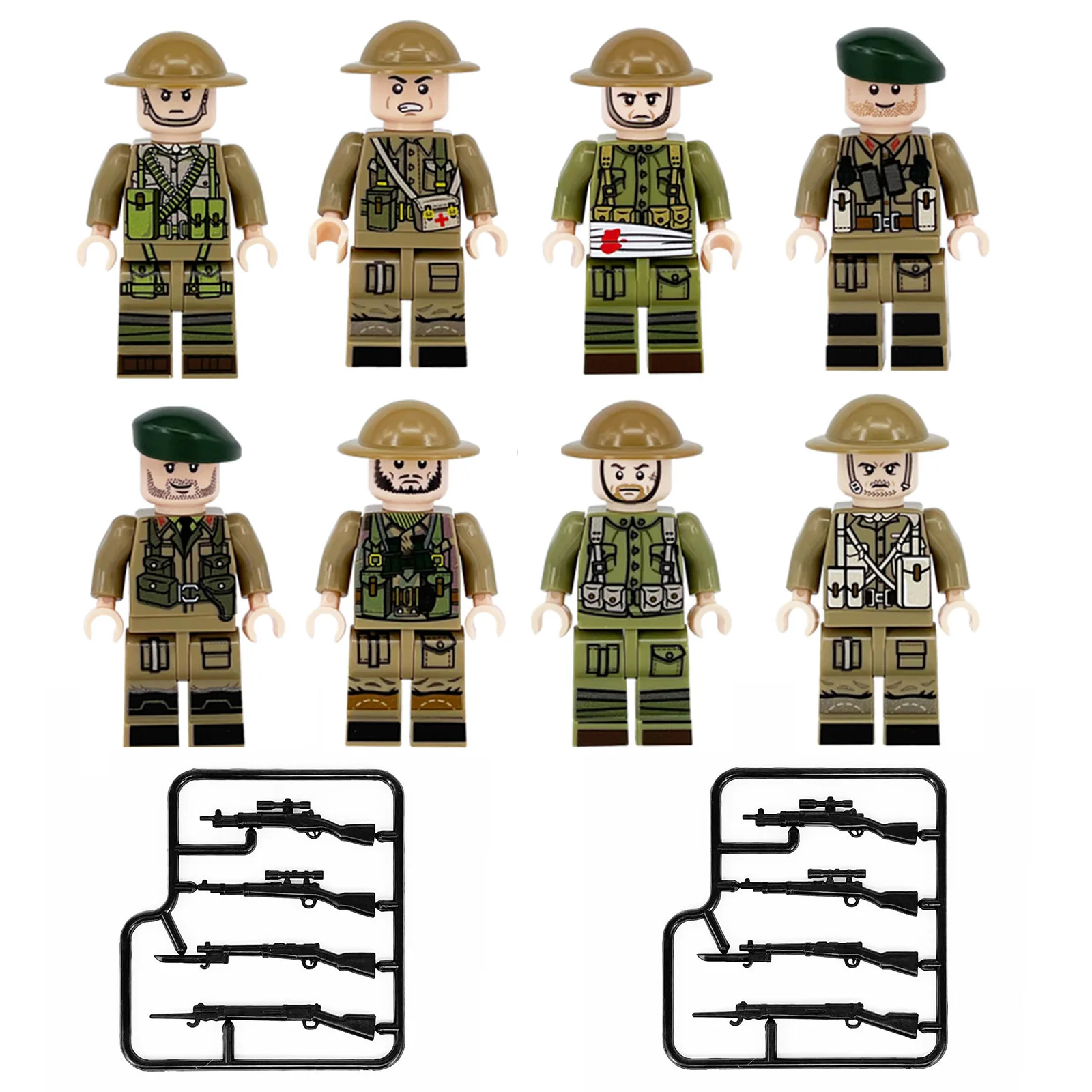 메이그 대테러 미니피규어 국경 간 도매 군대 병사 독일 어린이 조립식 소형 블록 장난감