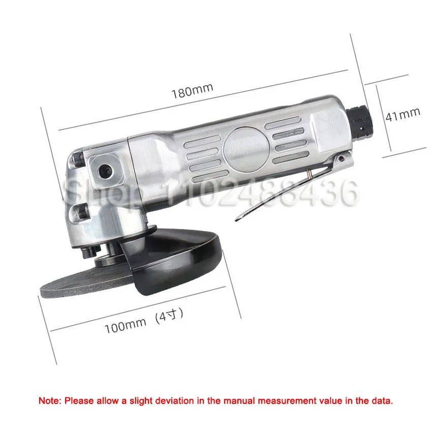 4" Pneumatic Air Angle Sander Angle Grinder Polishing Machine 10000 RPM Polishing Sander