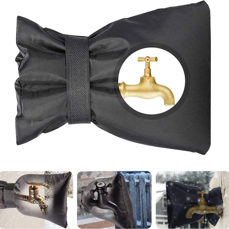 

Winter Outdoor Faucet Waterproof Anti-freeze Cover Oxford Cloth Water Pipe Heat Preservation Cover Summer Sunproof&Rustproof Set