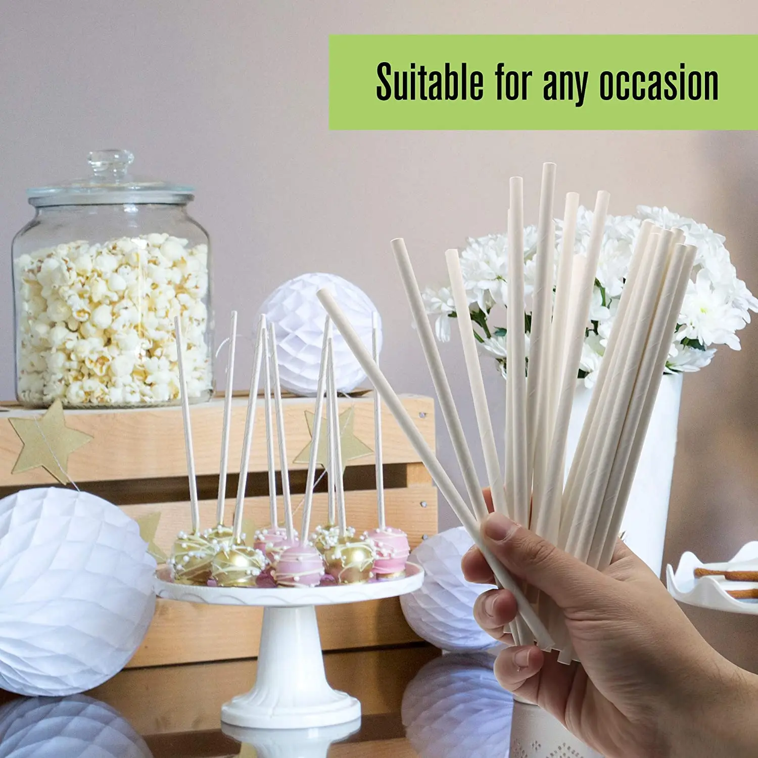 Pure White Plain Biodegradable Paper Straws for Daily Drinks Juices Shake Smoothie ice coffee