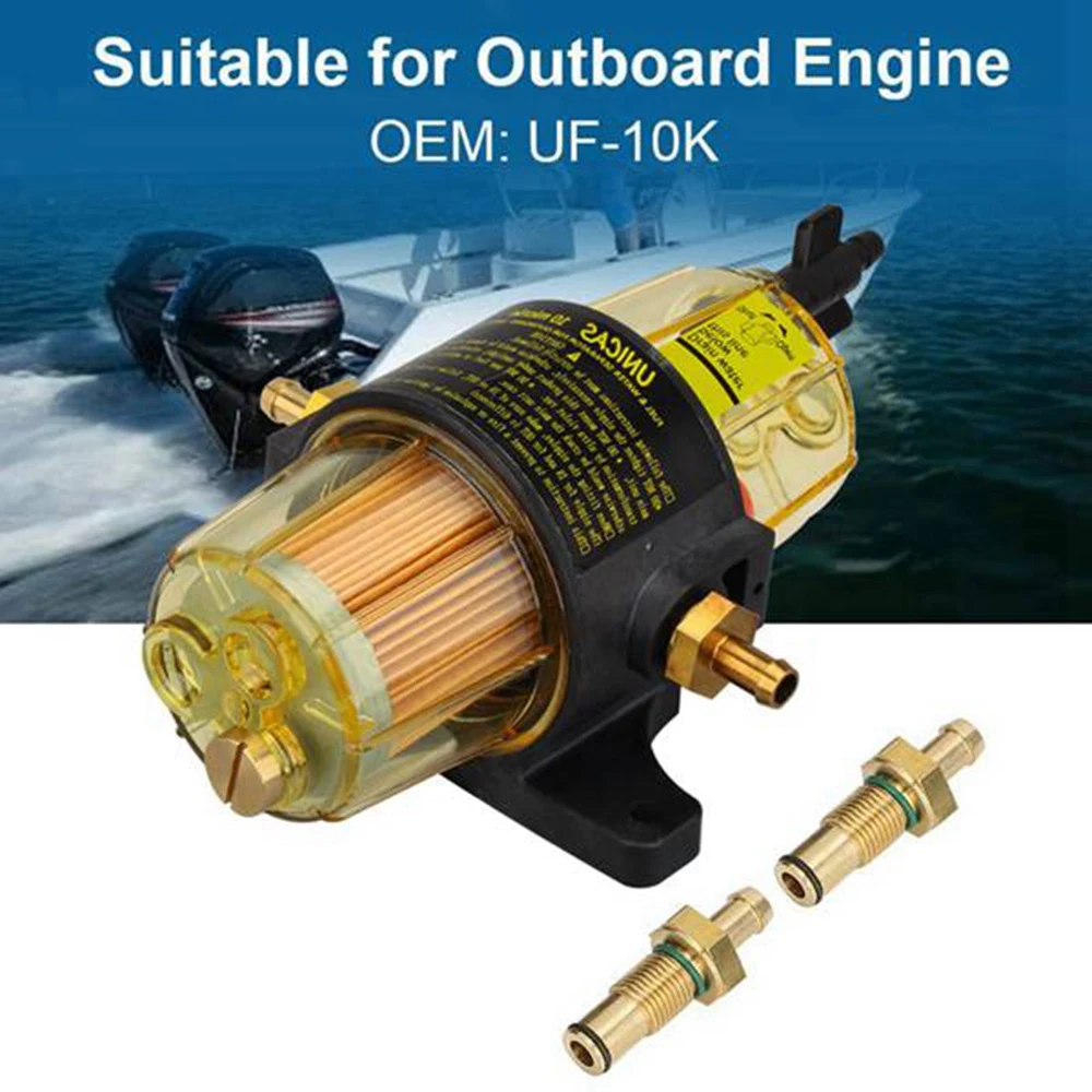 3PCS UF-10K Fuel Filter Fuel Water Separator Assembly Filter Assembly for Yamaha Suzuki Tohatsu Mercury Outboard