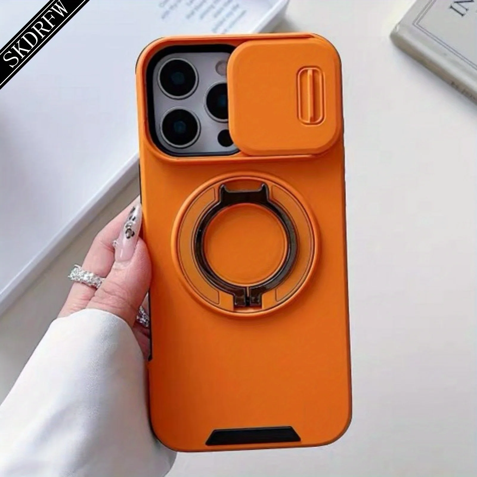 360-Degree Rotating Ring & Magnetic Suction Stand Phone Case