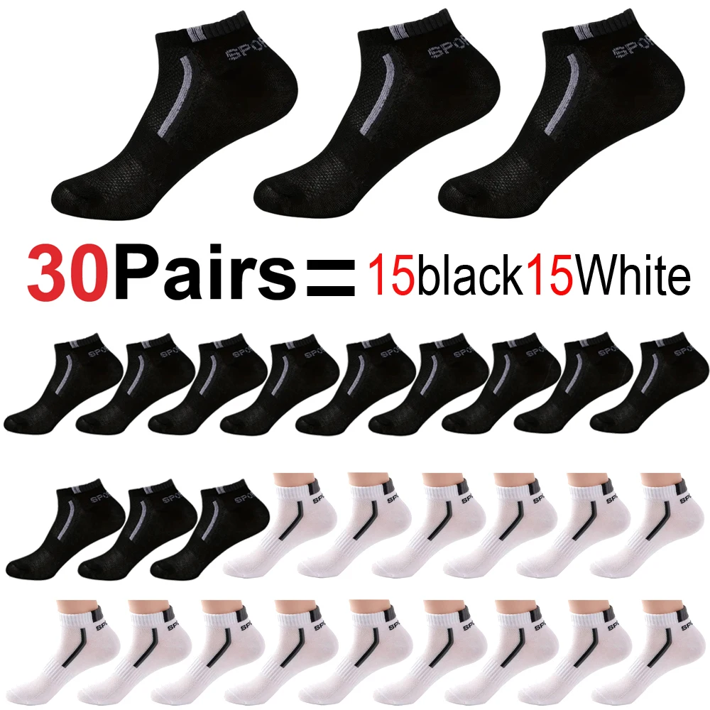 30pairs 15black15whi