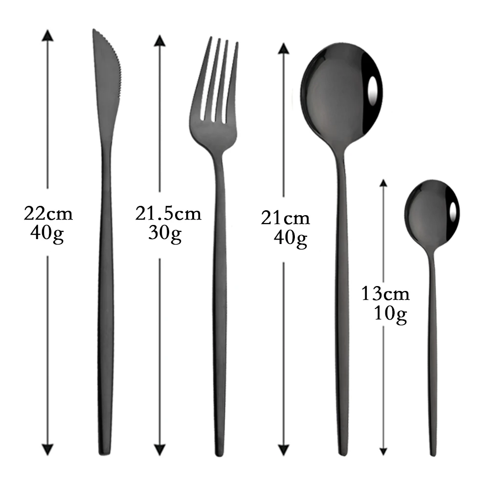 4Pcs Black