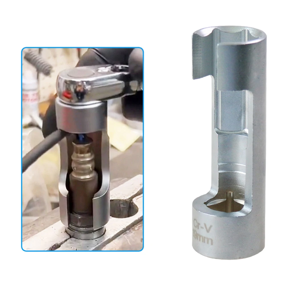 1pc 17mm 19mm Diesel Fuel Injector Pipe Socket Wrench Hexagonal Opening Removal Nuts Sleeve Slotted Sensor Wrench Repair Tools 2