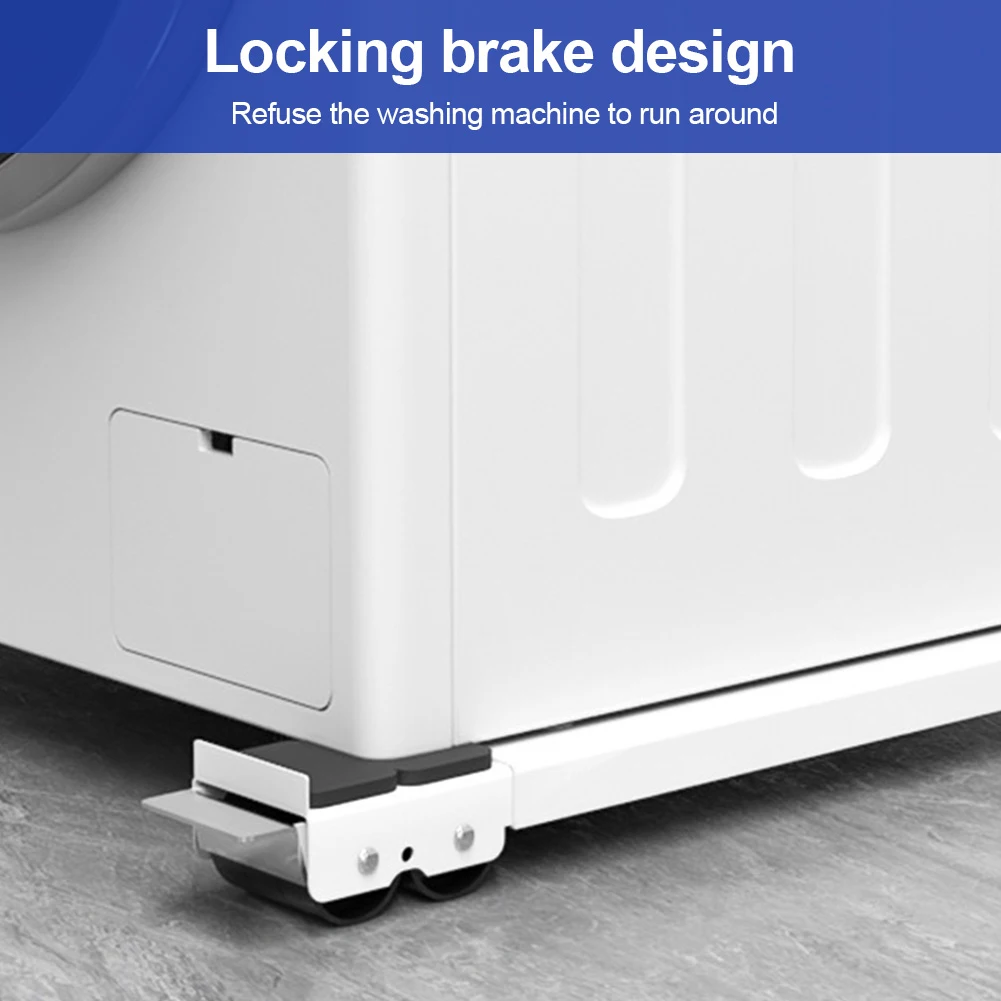 2Pcs Appliance Roller Non Slip Heavy Duty Base Extensible Mobile Roller for Washing Machines Refrigerator