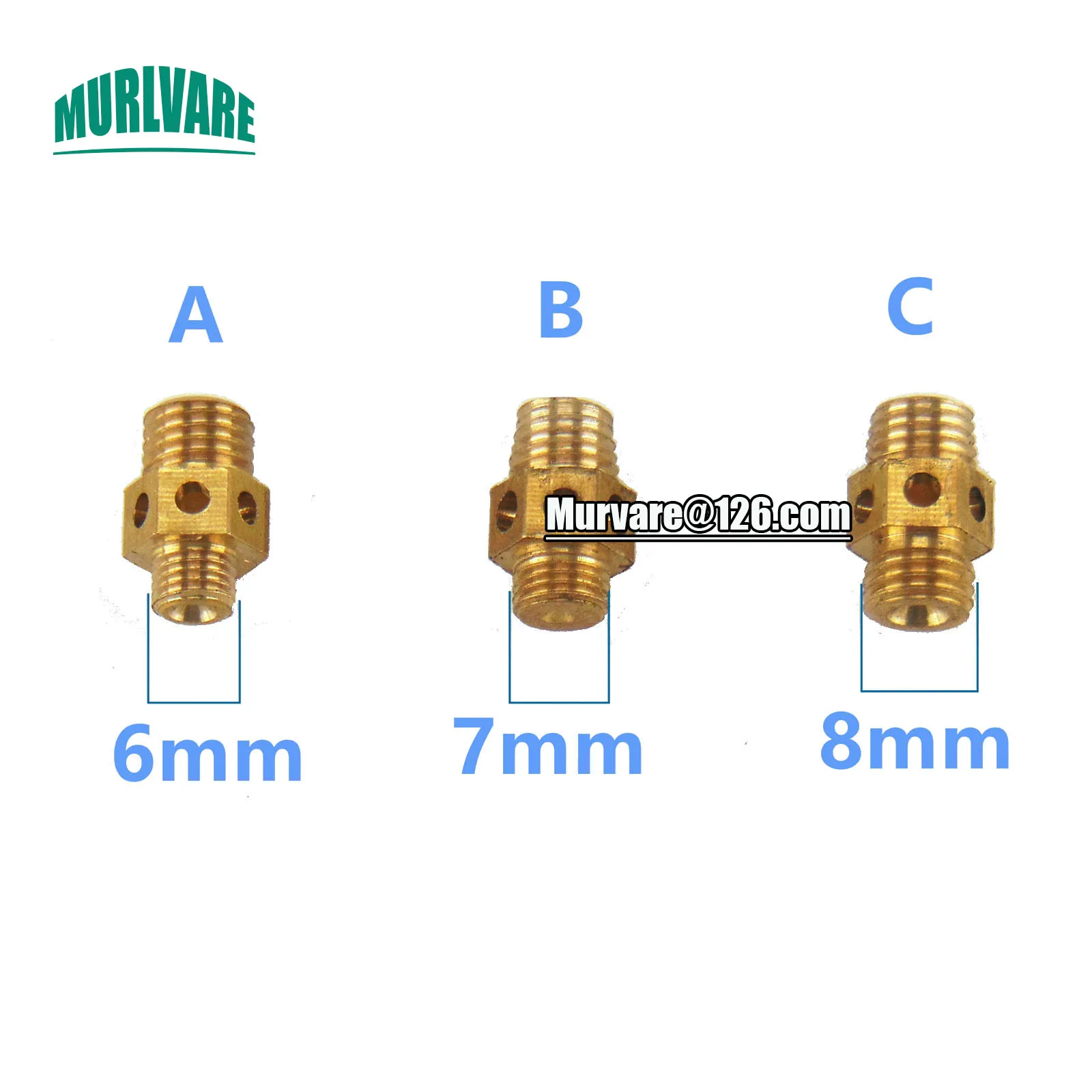 Kitchen Appliances Parts Gas Nozzle LPG NG 3 Cavity M6 M7 M8 With Nut