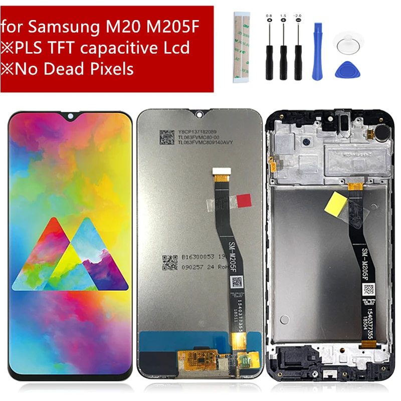 For Samsung Galaxy M 19 Sm M5 M5f Lcd Display Touch Screen Digitizer Assembly With Frame Replacement M Lcd 6 3 Mobile Phone Lcd Screens Aliexpress