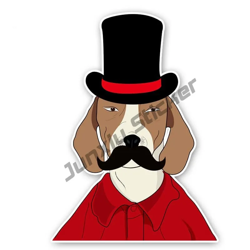 

Car Stickers Decals toon Bearded Dog Headr Fashion Accessories for Rear Windshield Window Trunk Bumper Glue Sticker KK16cm