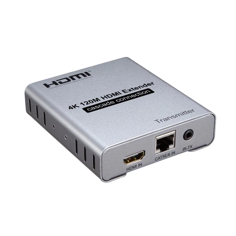 4K 120M HDMI Extender over Cat5e/6 RJ45 Ethernet Cable Support Cascade Connection HDMI Splitter Extension Video Audio Transmitte Hdmi Cable Hdmi Extender