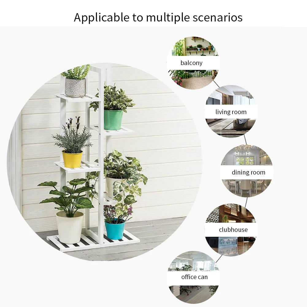 【Lifeideas】Rustic Wooden Multi-Tiered Potted Plant Stand