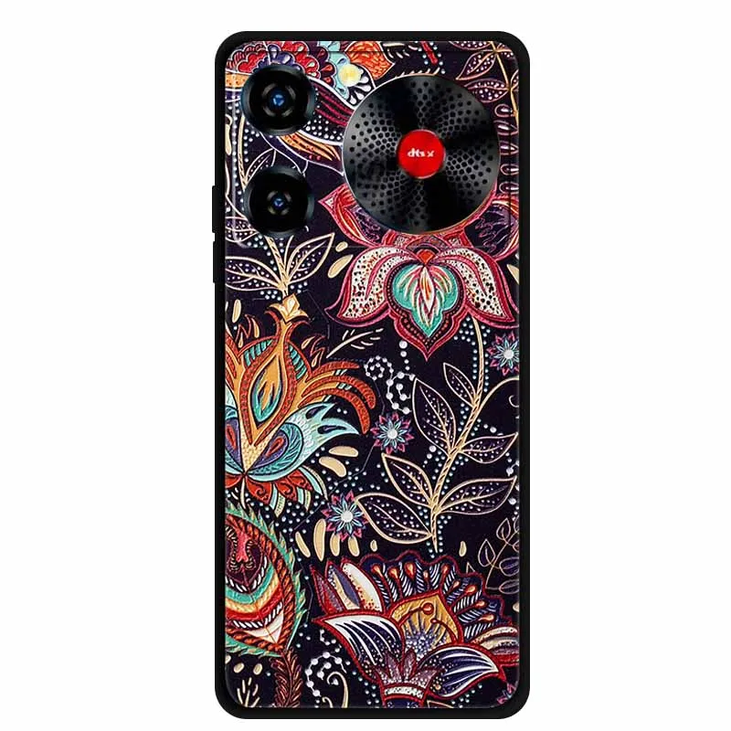 Floral 3D Embossed Shockproof Silicone Soft Phone Case – 6.6 Premium Back Cover