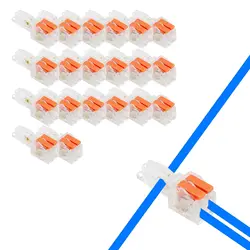 Enhanced Splitter Terminal Block - 10PCS Quick Connect Wire Plug for Home Electrical Applications (10pcs 1 in 2 out red)