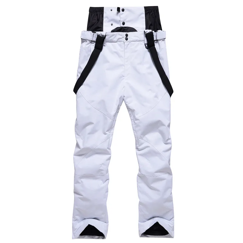 New Men Women Suspenders Ski Pants Windproof Waterproof Warm Couple Snow Trousers Winter Ski Snowboard Pants Waist Protection 2