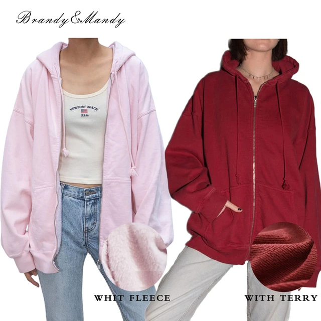 Brandy Melville Christy Hoodie Zip Up Women's Sweater Sweatshirt
