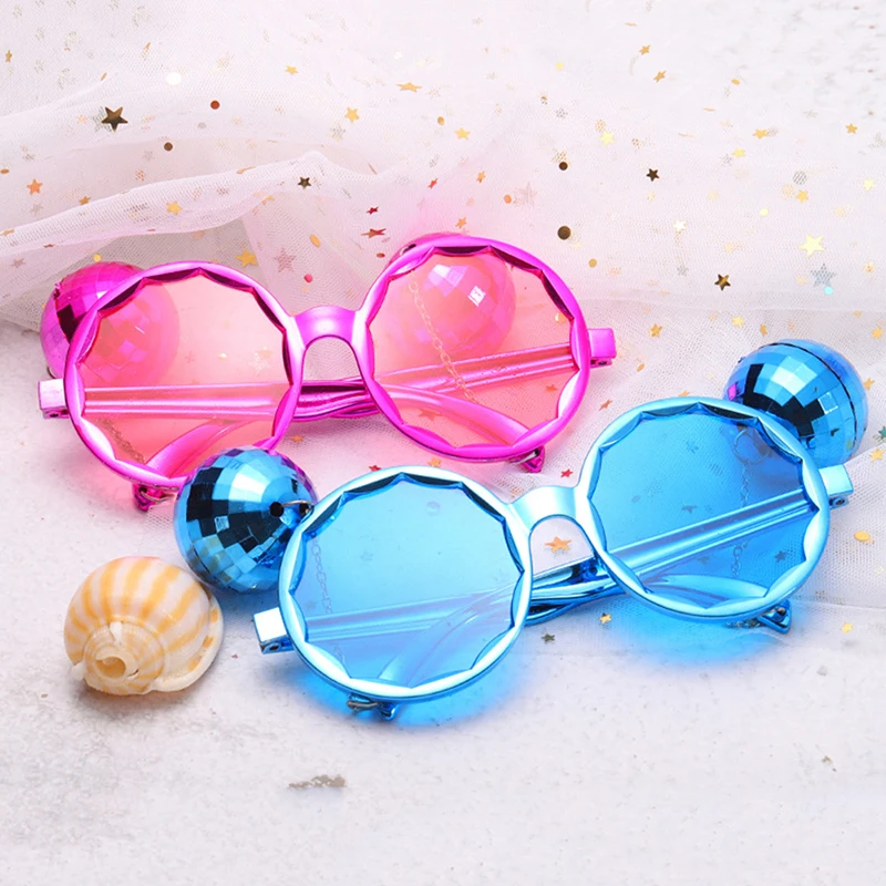 Vintage-Inspired Disco Pendant Mirror Ball Glasses for Retro Theme Parties and Events