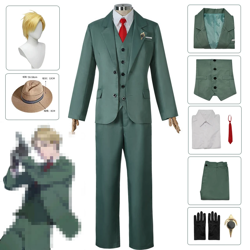 

Косплей косплей парик ANIMECC Loid фальшивка головной убор женский зеленый костюм Сумерки наряд аниме Хэллоуин костюм для мужчин