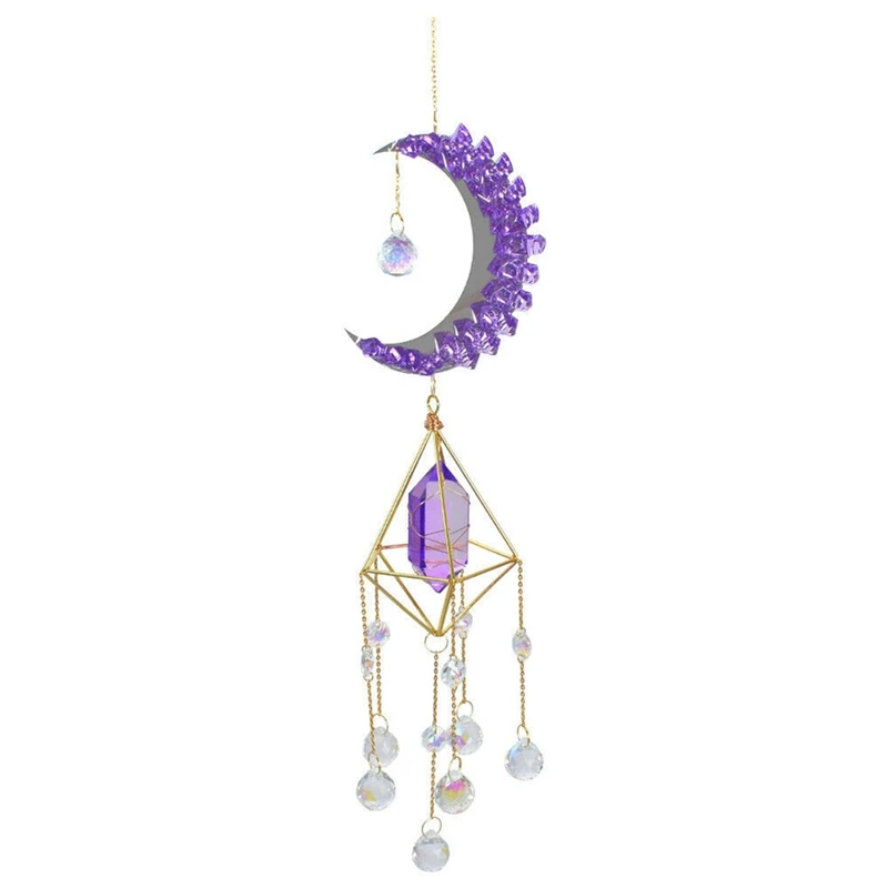 Hot Yo-Crystal Sun Catcher Prisma Ciondolo Luna Rainbow Maker Finestra Mobile Appesa Fai Da Te