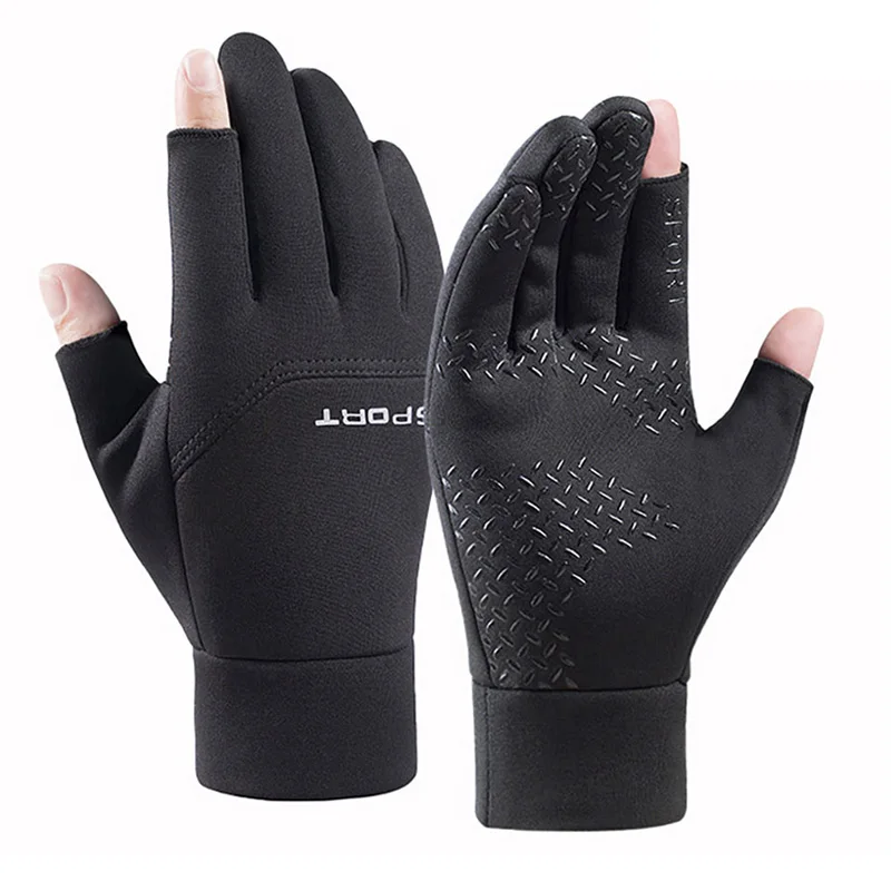 Winter Warm Fishing Gloves for Men Waterproof Thermal Anti-slip